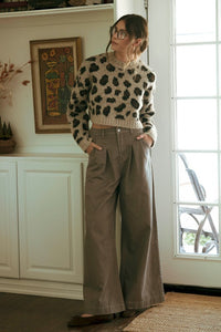 Leopard Knit Sweater