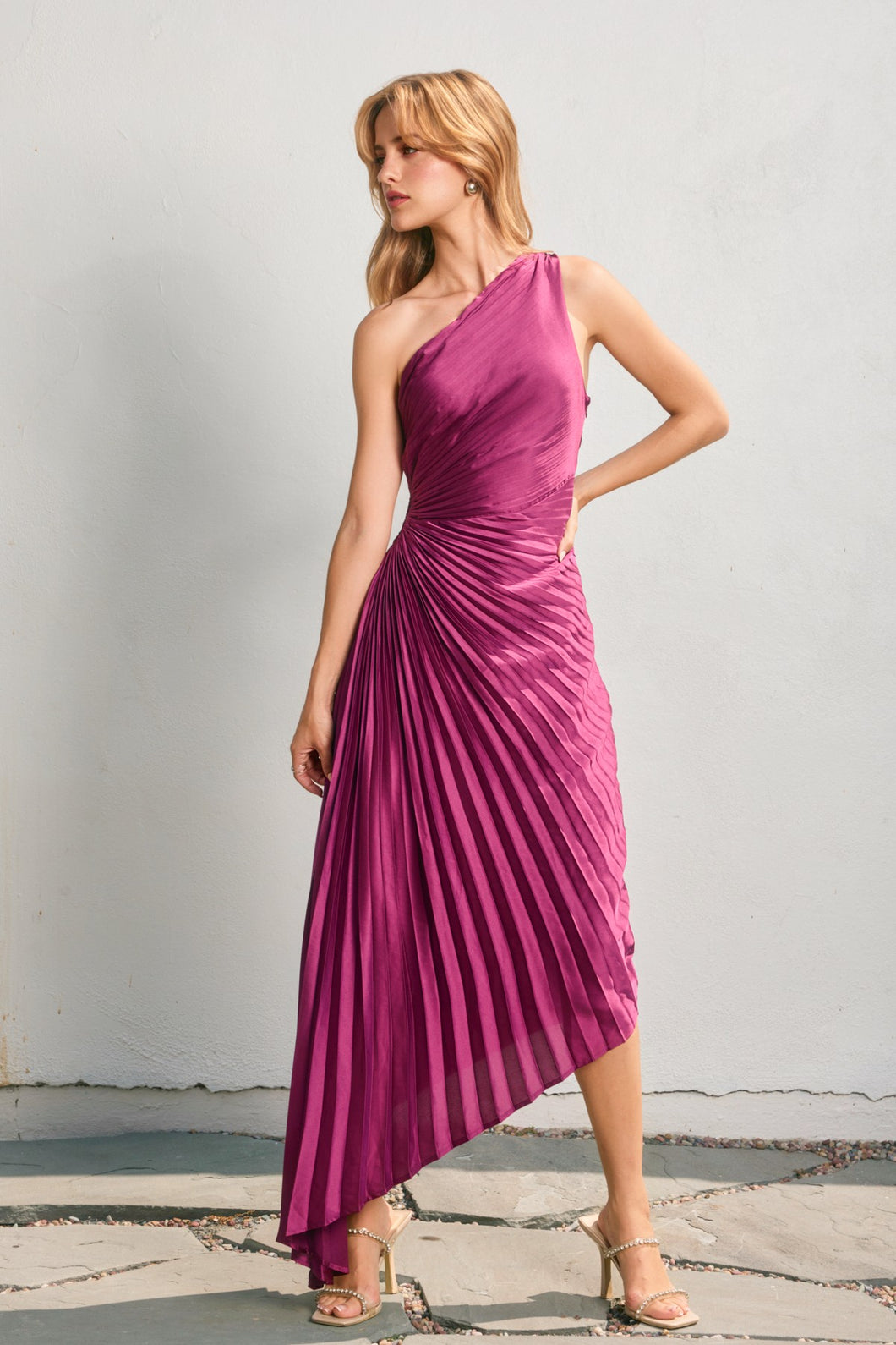 Olympia Pleated Maxi Dress