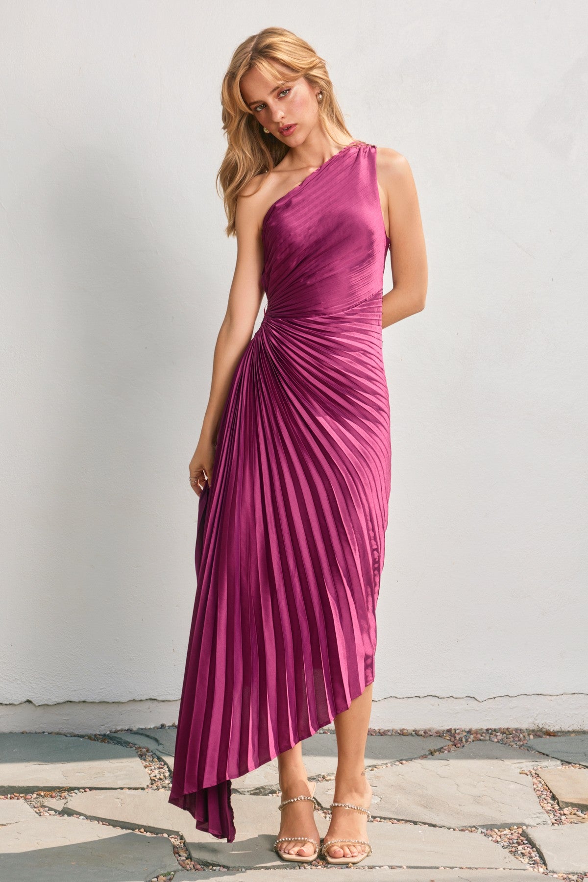 Dress Forum Purple Pleated Maxi Dress