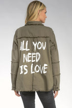 Load image into Gallery viewer, All You Need Is Love Jacket - Olive
