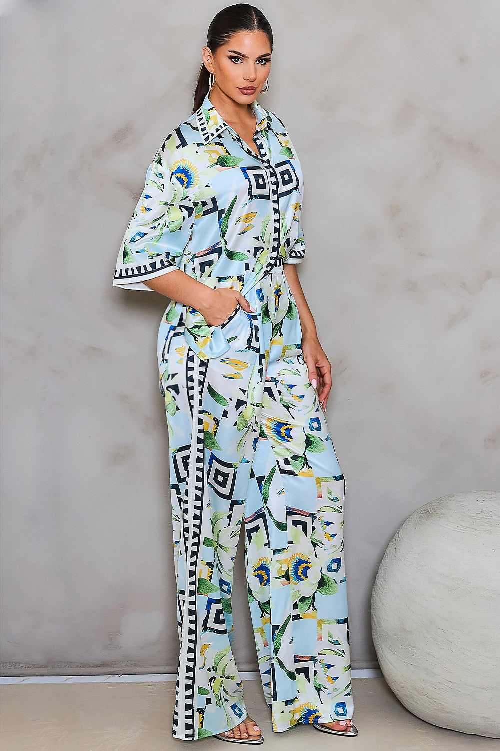 Bella Blue Matching Pant Set