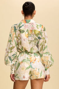 Fruits And Floral Shorts Set