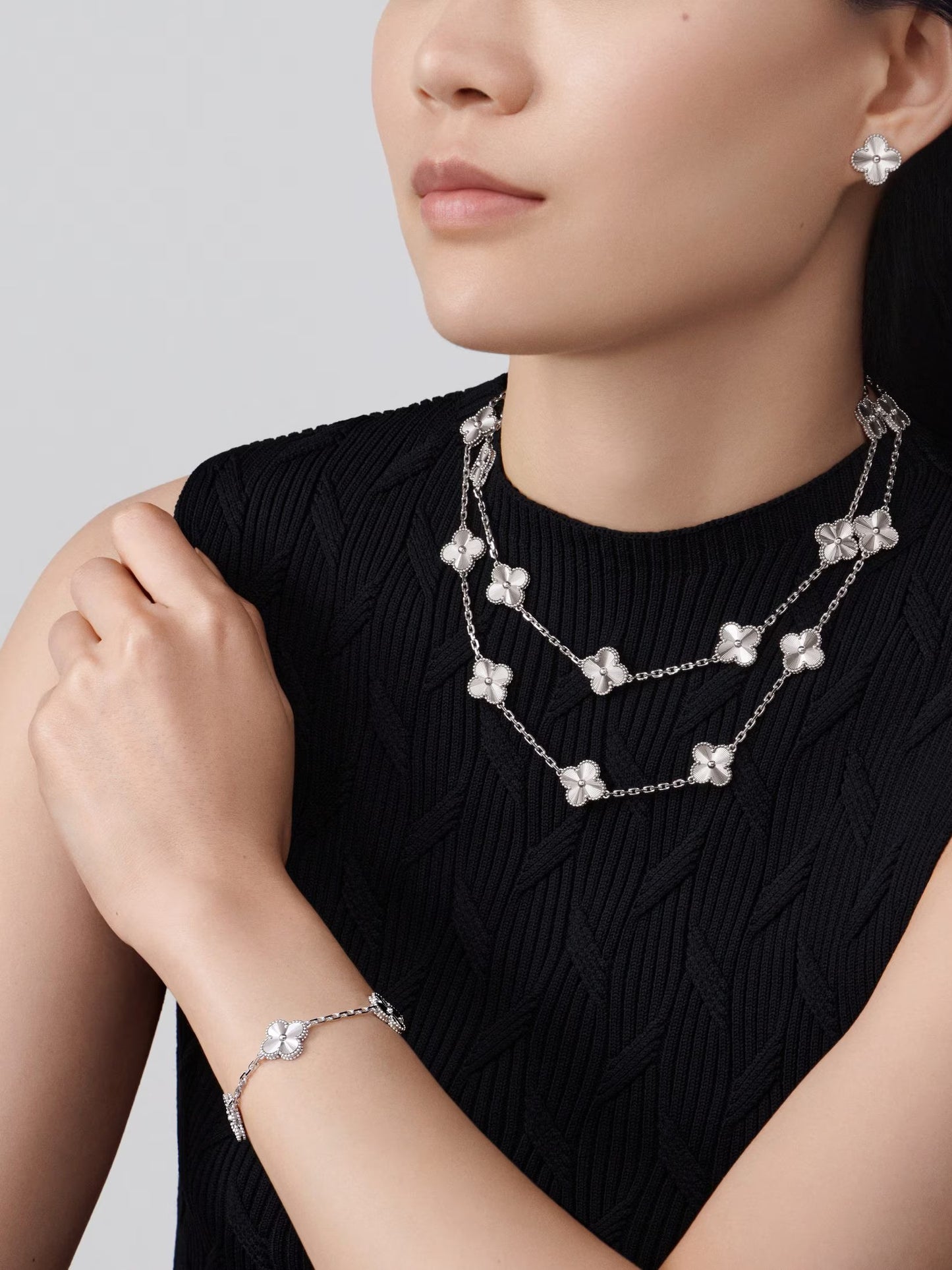 Silver Clover Leaf Bracelet