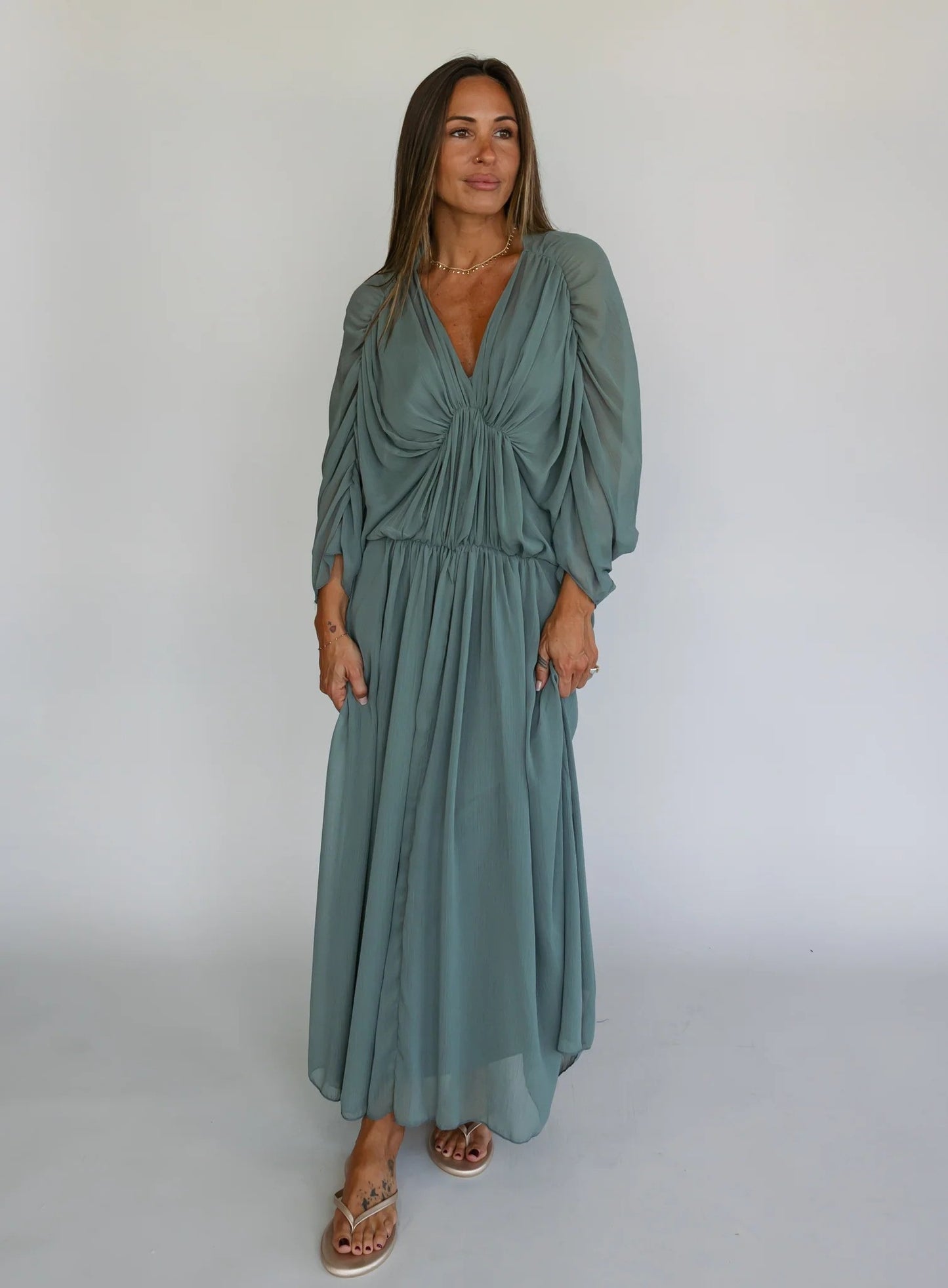Cassidy Cape Sleeve Dress