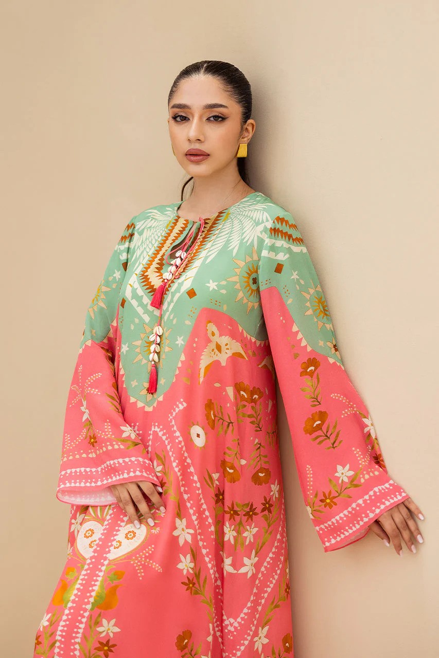 Pink & Green Kaftan