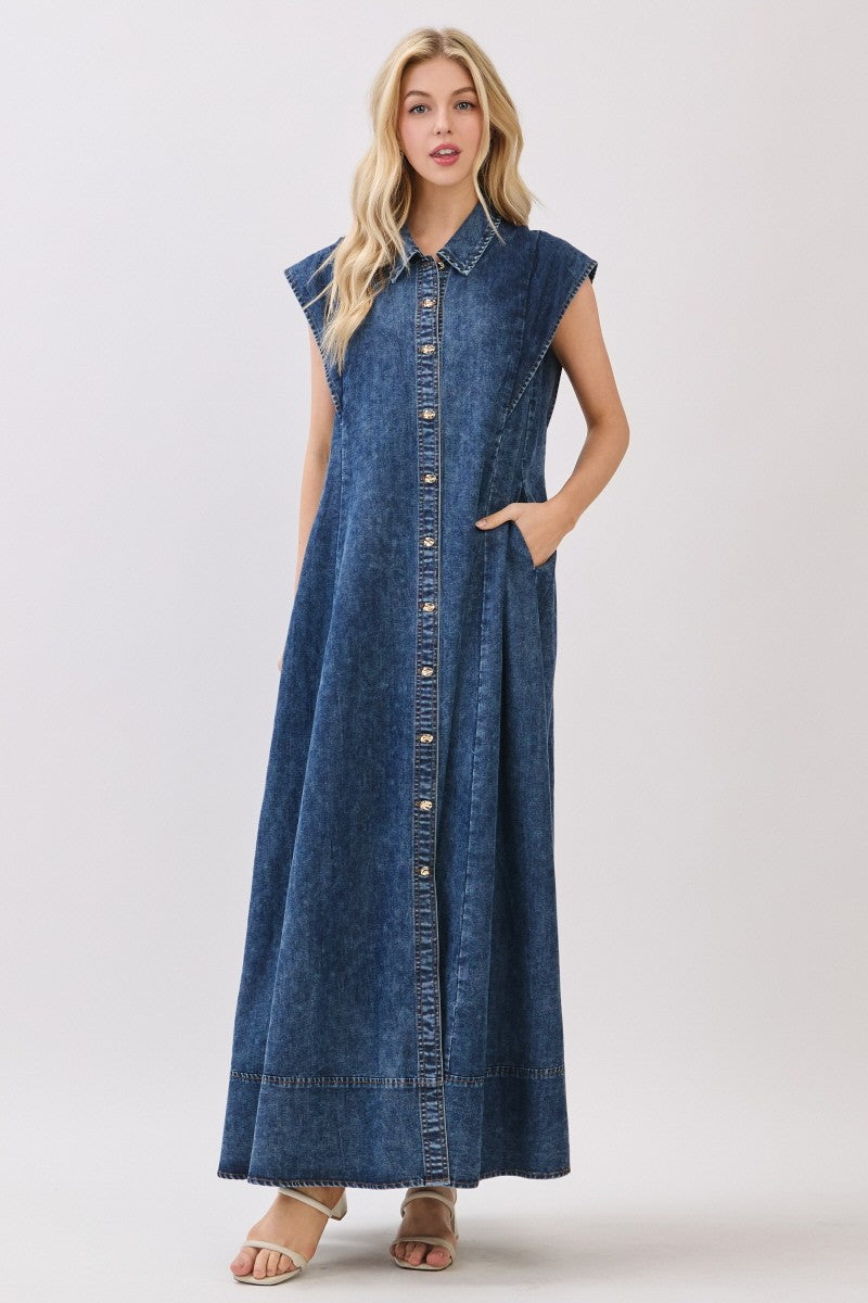 Idella Dark Denim Dress