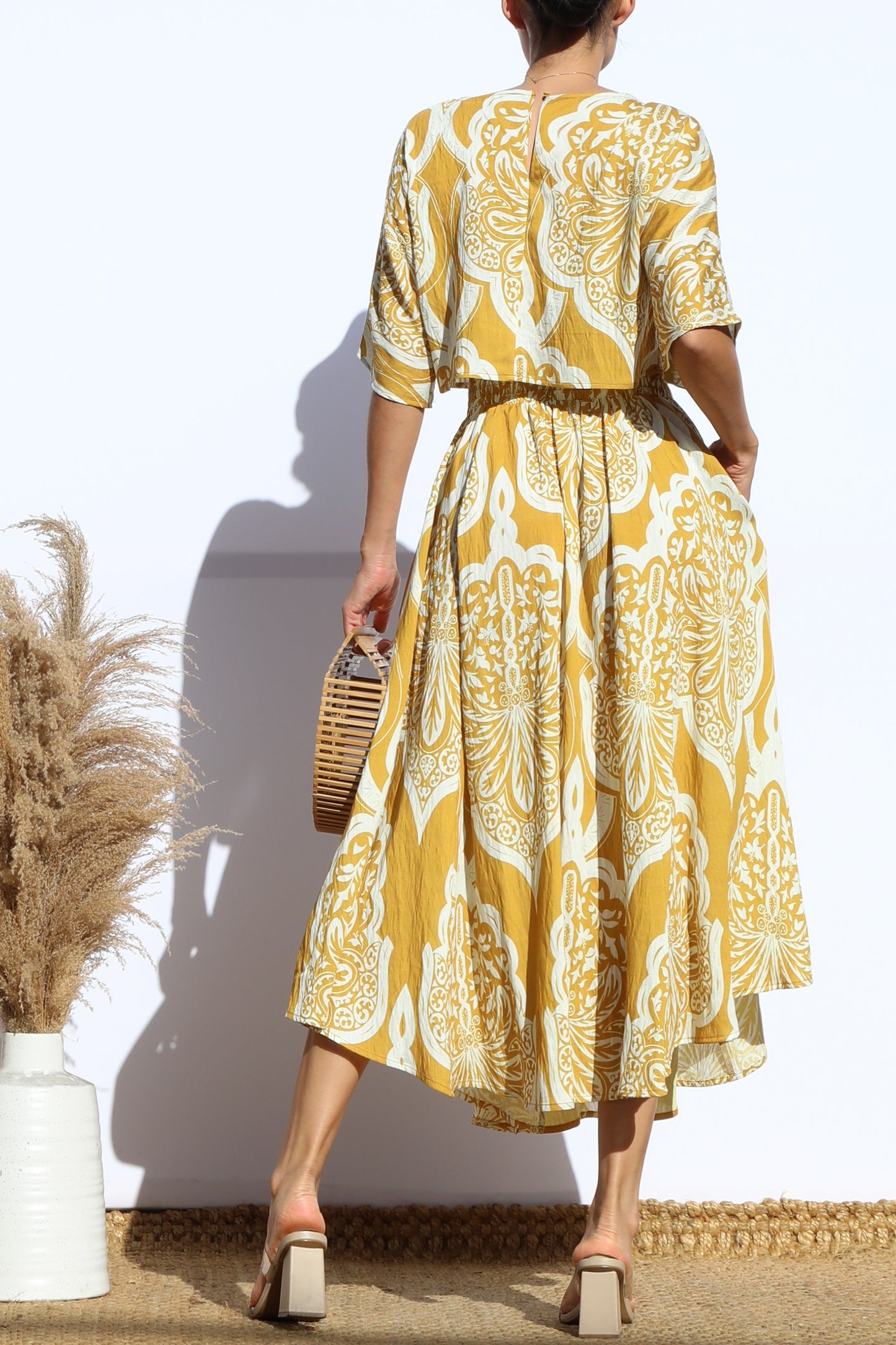 Mustard Matching Skirt Set
