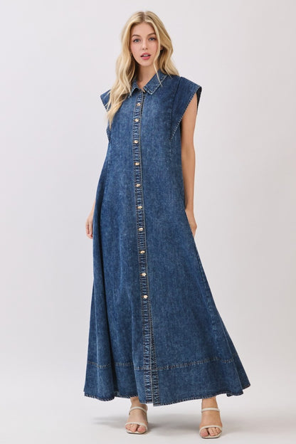 Idella Dark Denim Dress