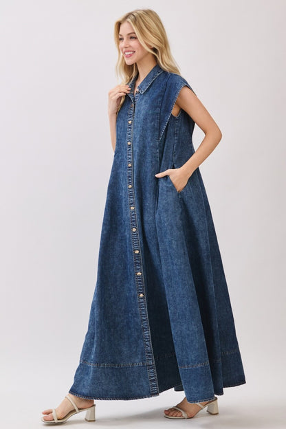 Idella Dark Denim Dress