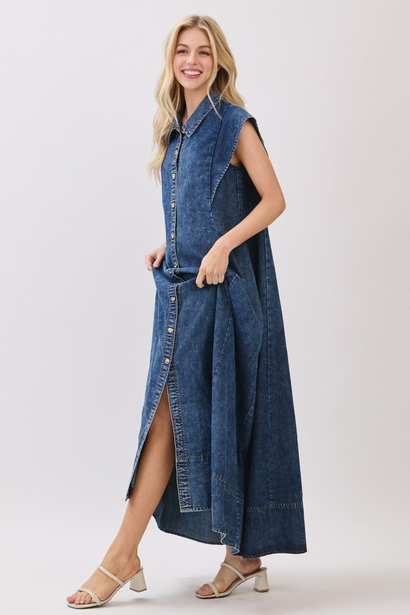 Idella Dark Denim Dress