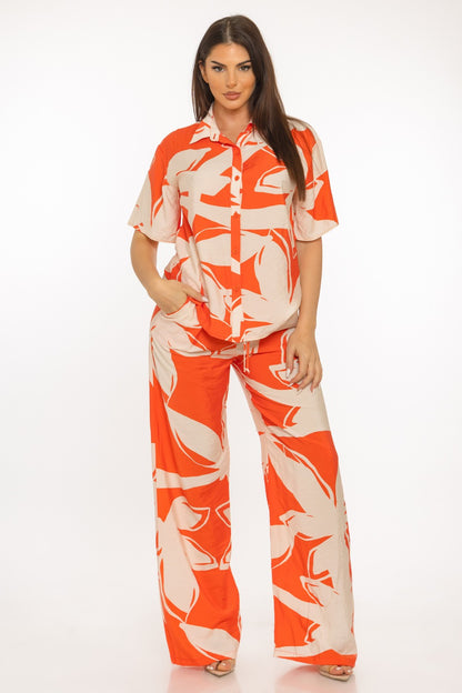 Annika Bali Print Orange Set