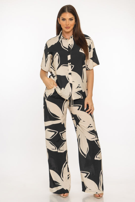 Annika Bali Print Black Matching Set