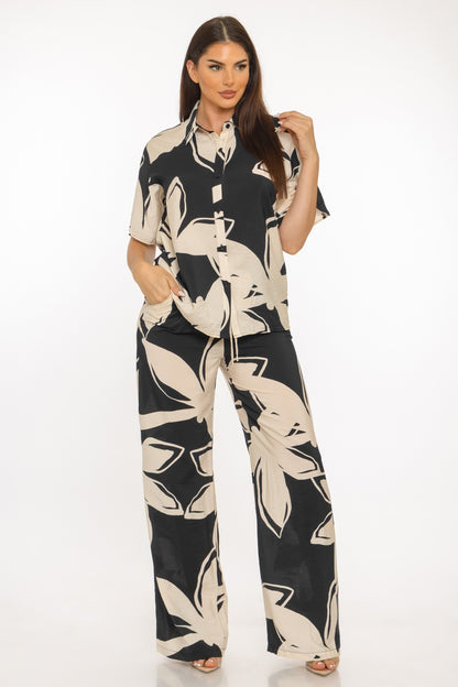 Annika Bali Print Black Matching Set