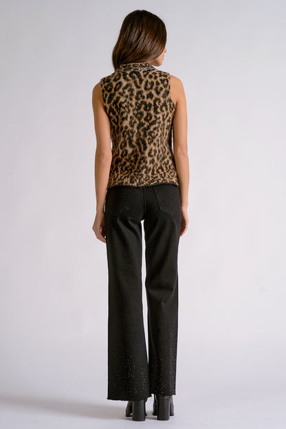 Bella Leopard Print Sweater Top