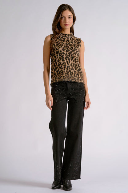 Bella Leopard Print Sweater Top