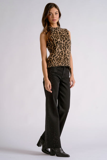 Bella Leopard Print Sweater Top