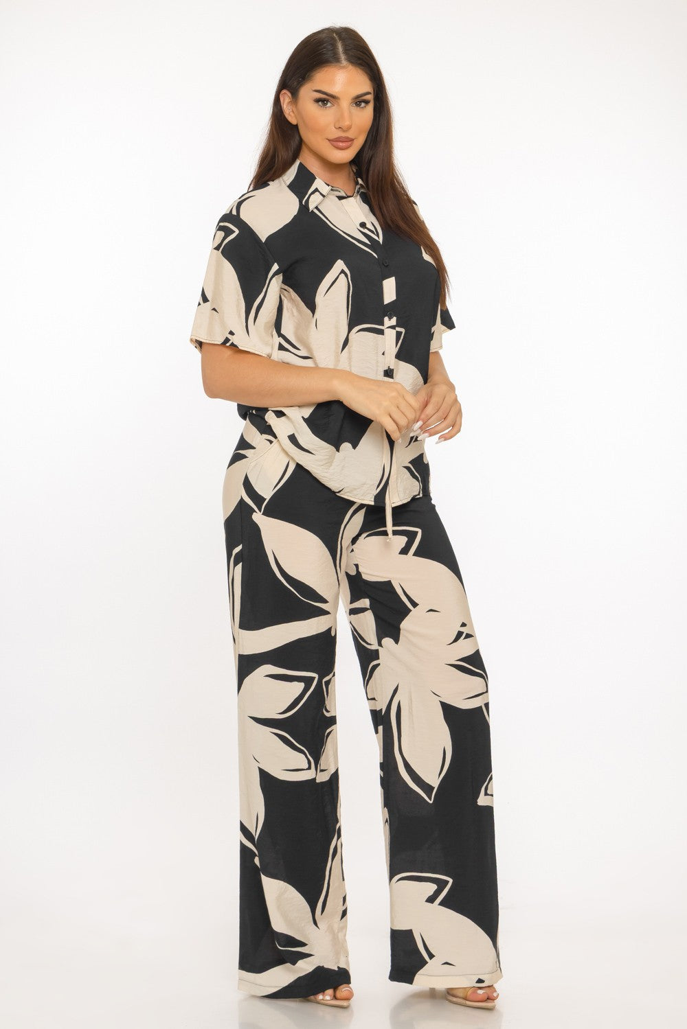 Annika Bali Print Black Matching Set