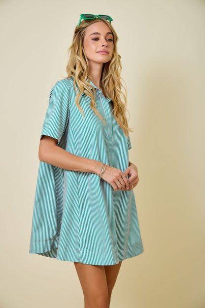 Green Striped Dress