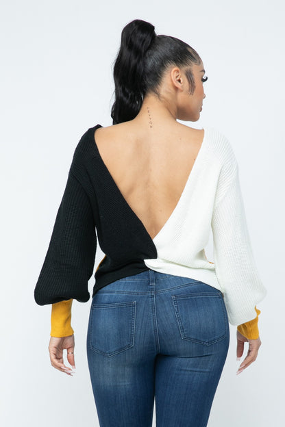 Kersten Twist Back Sweater