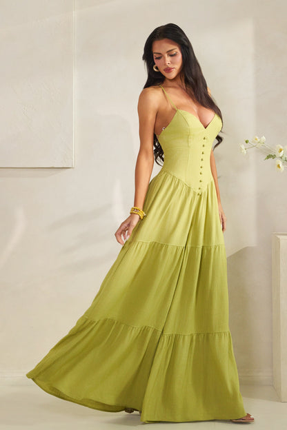 Lime Green Wide Leg Jumpsuit