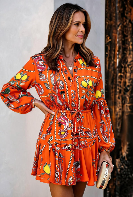 Orange Cecilia Dress