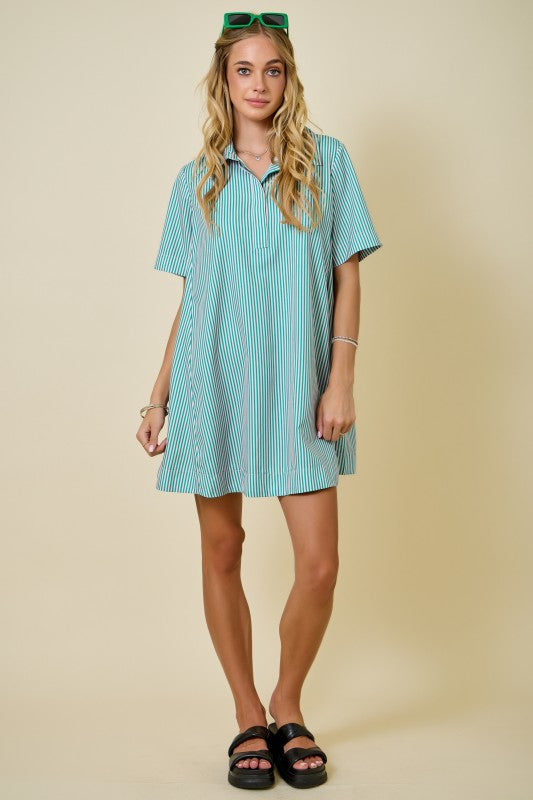 Green Striped Dress