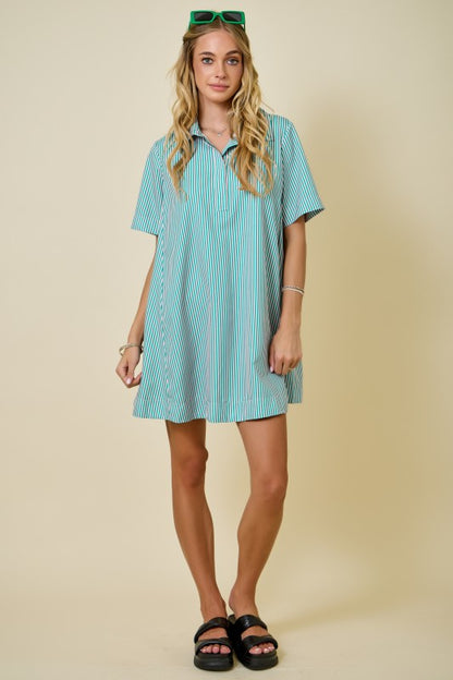 Green Striped Dress