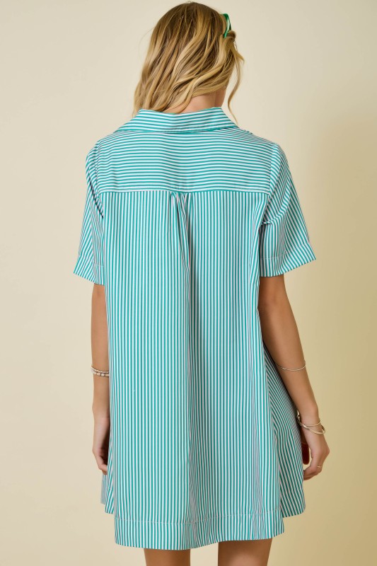 Green Striped Dress