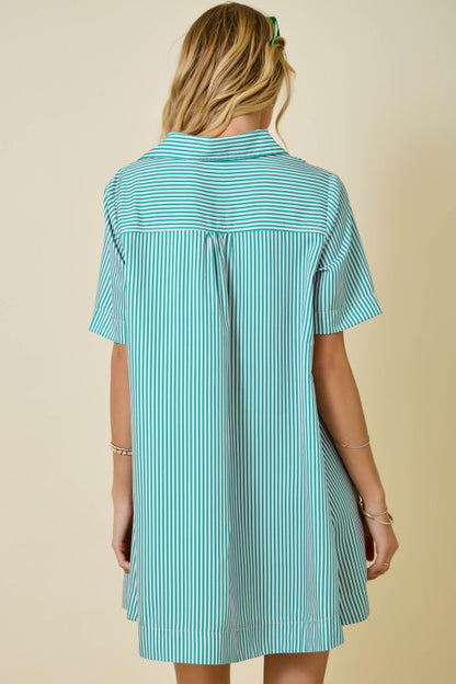 Green Striped Dress