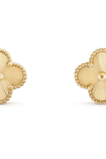 Gold Clover Stud Earrings