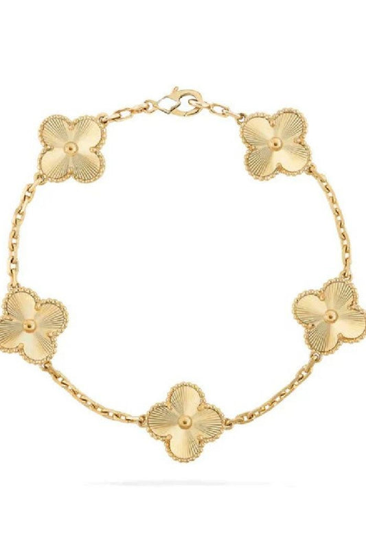Gold Clover Leaf Bracelet