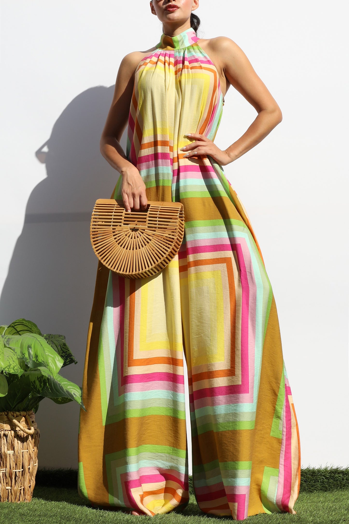 Aubrey Yellow Printed Jumpsuit