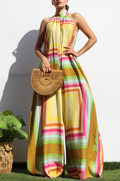 Aubrey Yellow Printed Jumpsuit