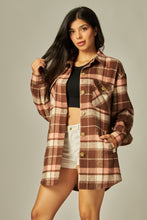 Load image into Gallery viewer, Brinkley Pocketed Plaid Shacket
