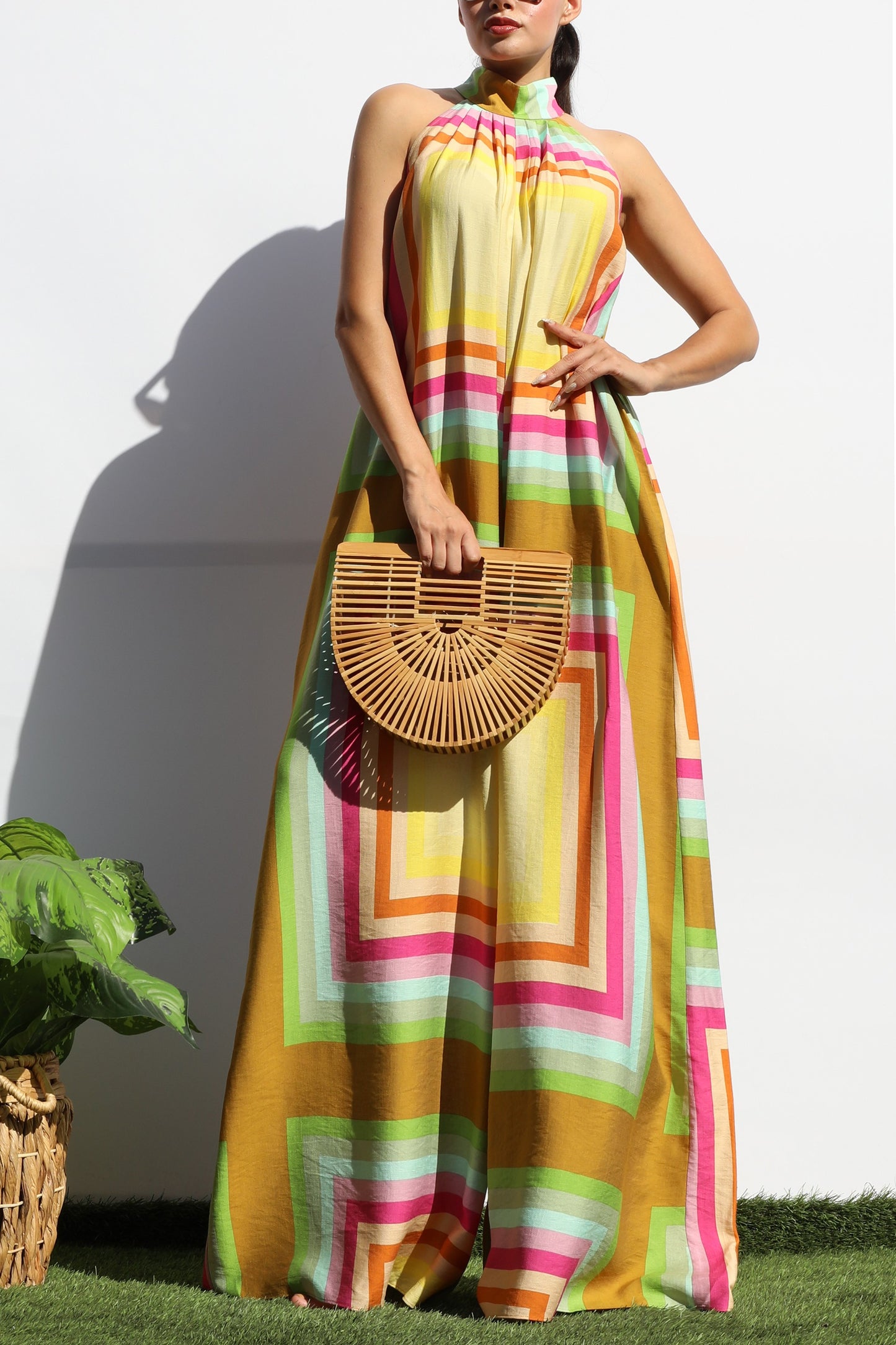 Aubrey Yellow Printed Jumpsuit