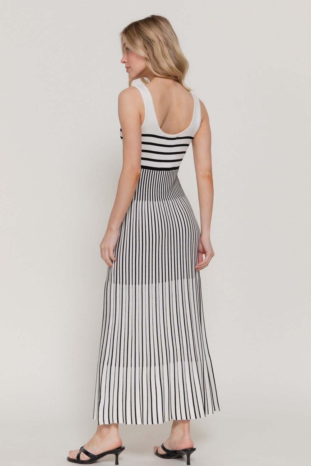 Kaiden White Striped Dress