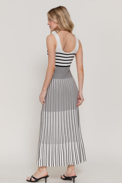 Kaiden White Striped Dress