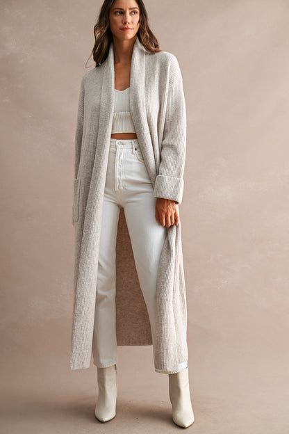 Celine Pocketed Maxi Cardigan