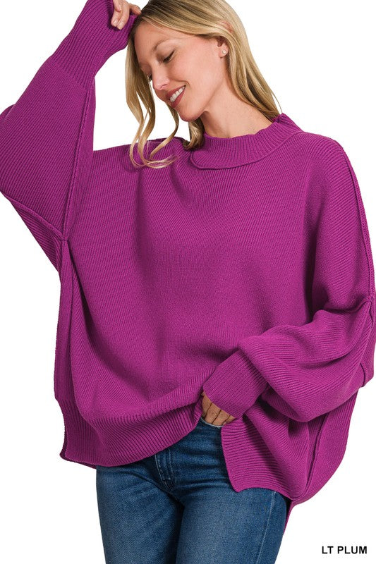Slow Mornings Sweater - Plum