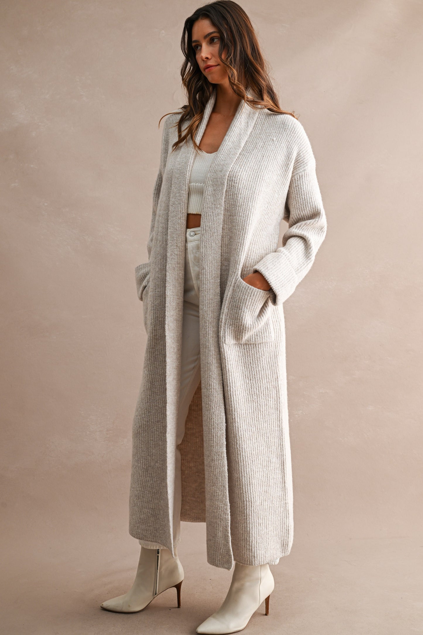 Celine Pocketed Maxi Cardigan
