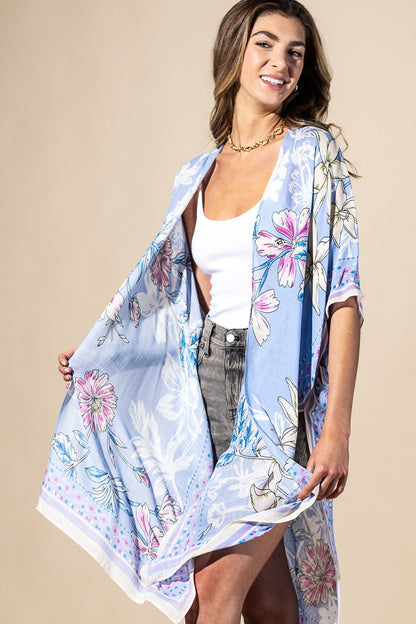 Blue Drift Kimono