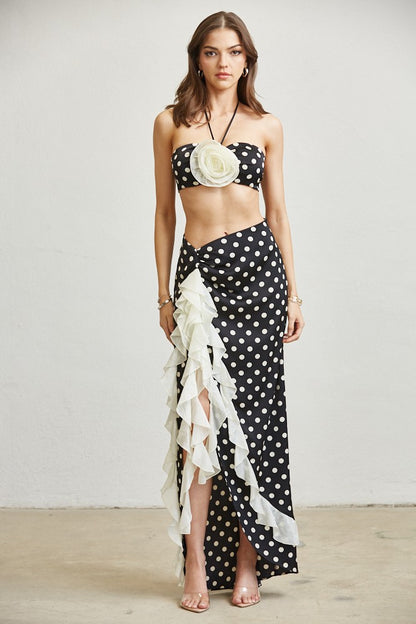 Black Polka Dot Matching Set