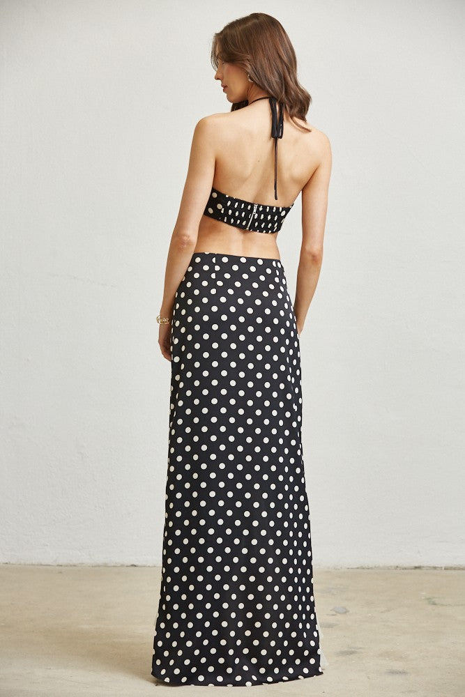 Black Polka Dot Matching Set