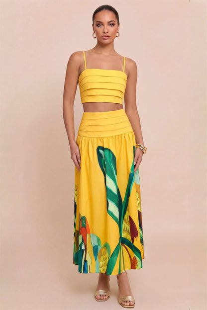 Yellow Matching Skirt Set - Ships July 15