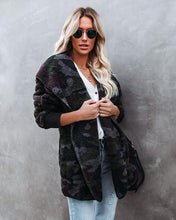 Load image into Gallery viewer, The Coziest Yet Pocketed Cardigan - Camo
